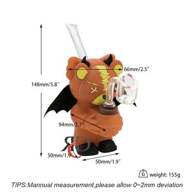 SILICONE WATER PIPE SCAR BEAR WPS854 1CT